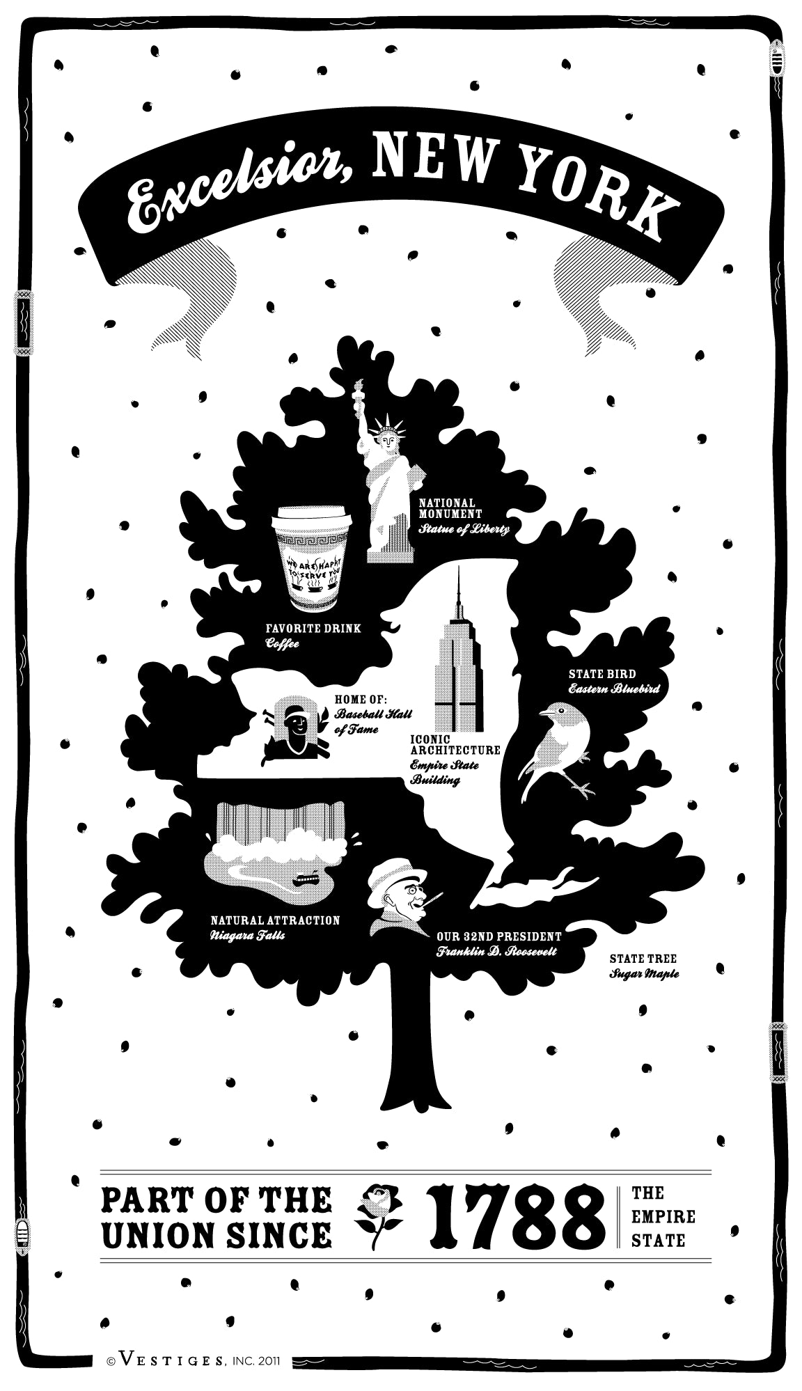 New York State created by artist Katie DeYoe