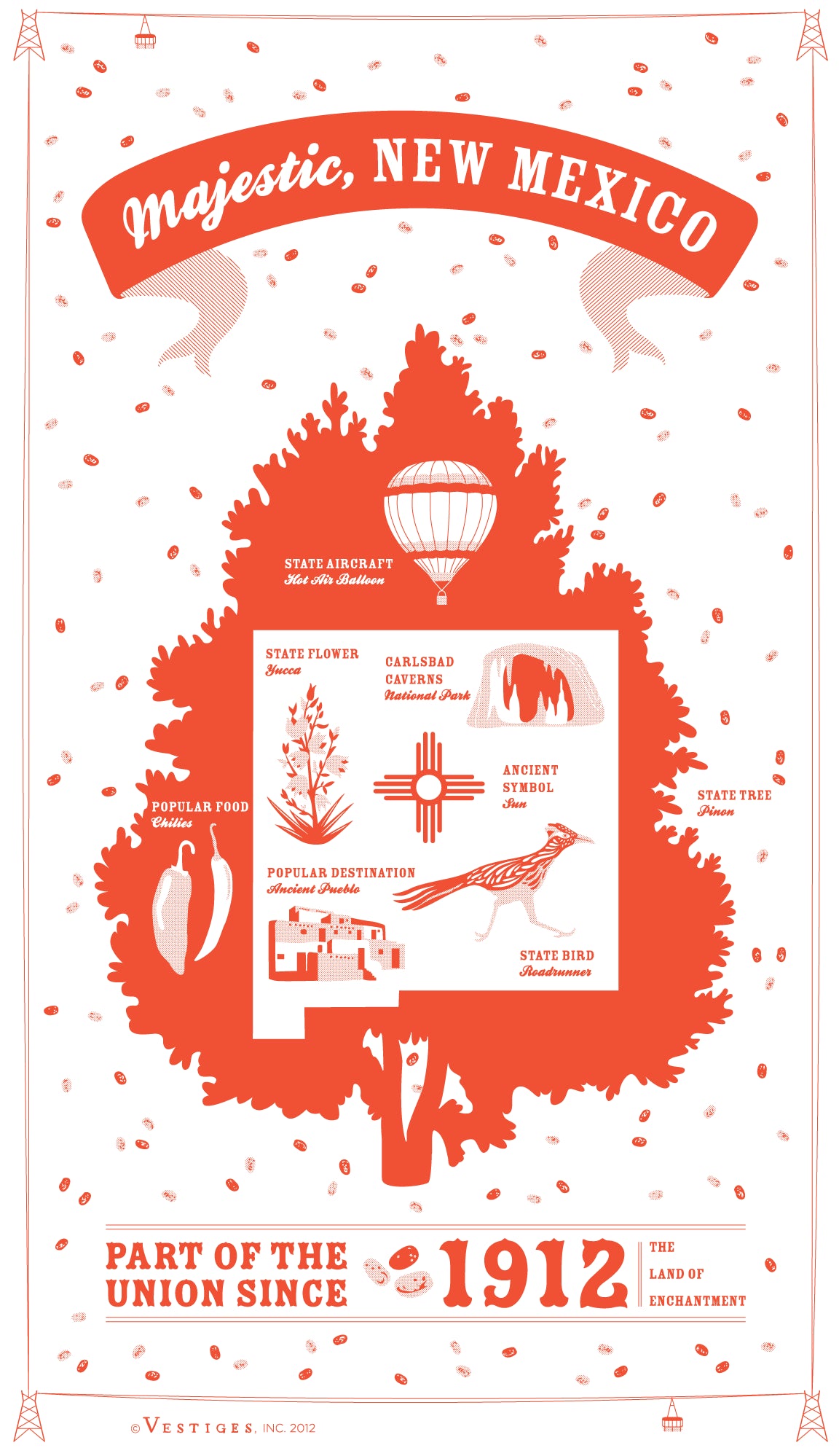 New Mexico State created by artist Katie DeYoe