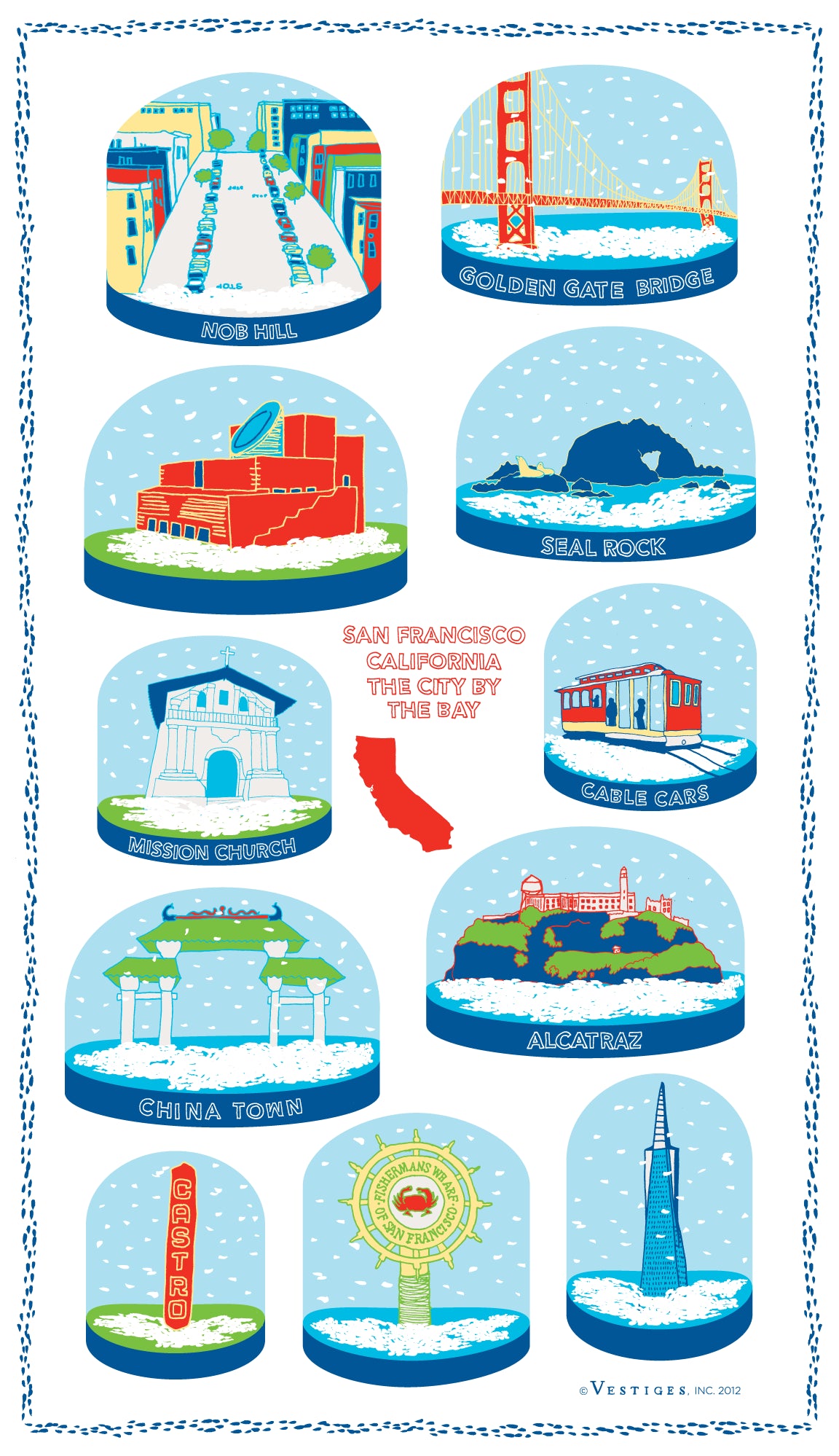San Francisco Snow Globe created by artist Alexandra Roche