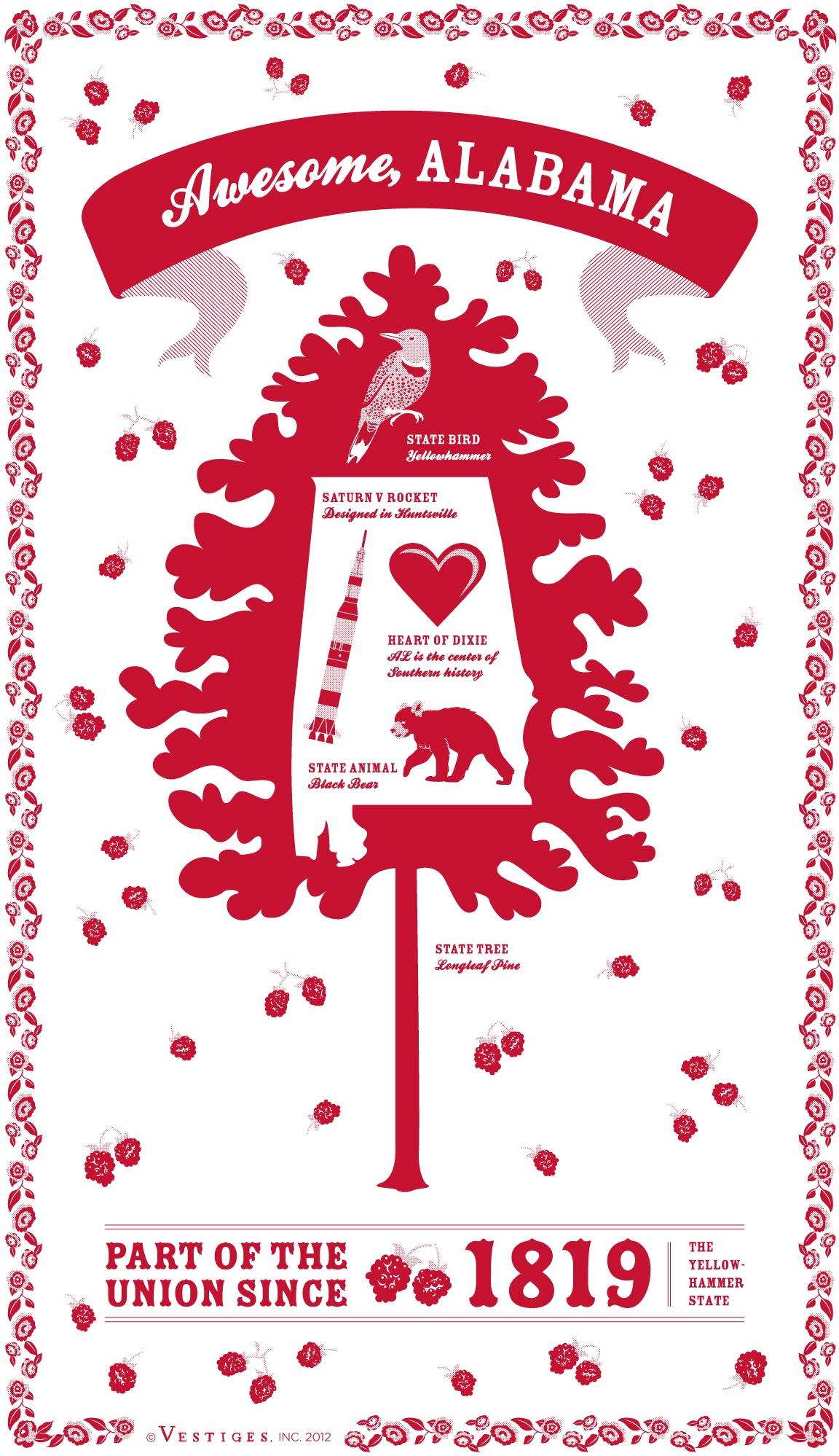 Alabama State created by artist Katie DeYoe