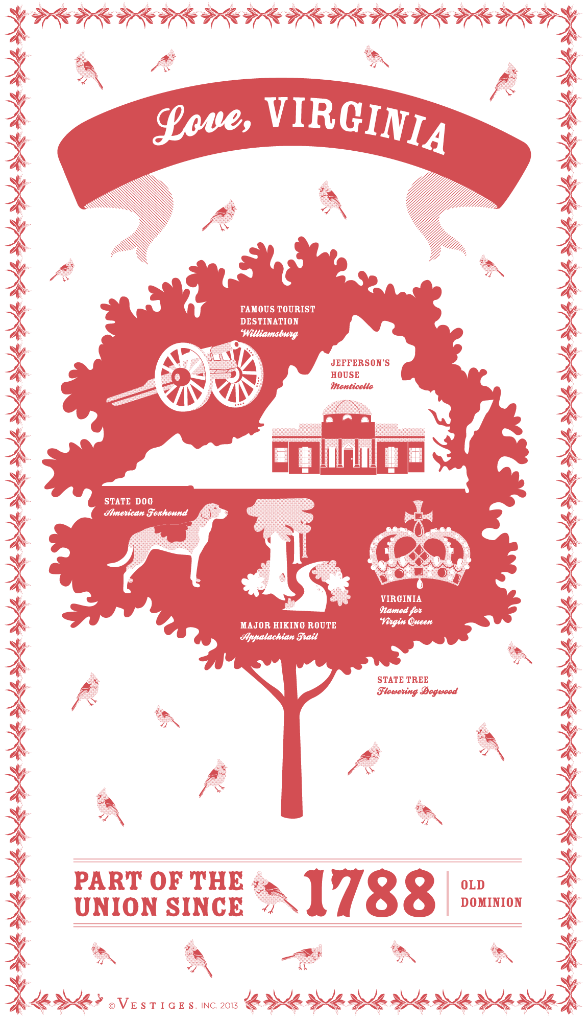 Virginia State created by artist Katie DeYoe