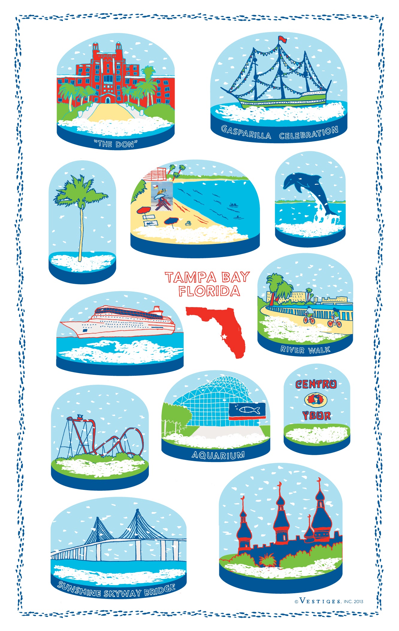 Tampa Snow Globe created by artist Alexandra Roche