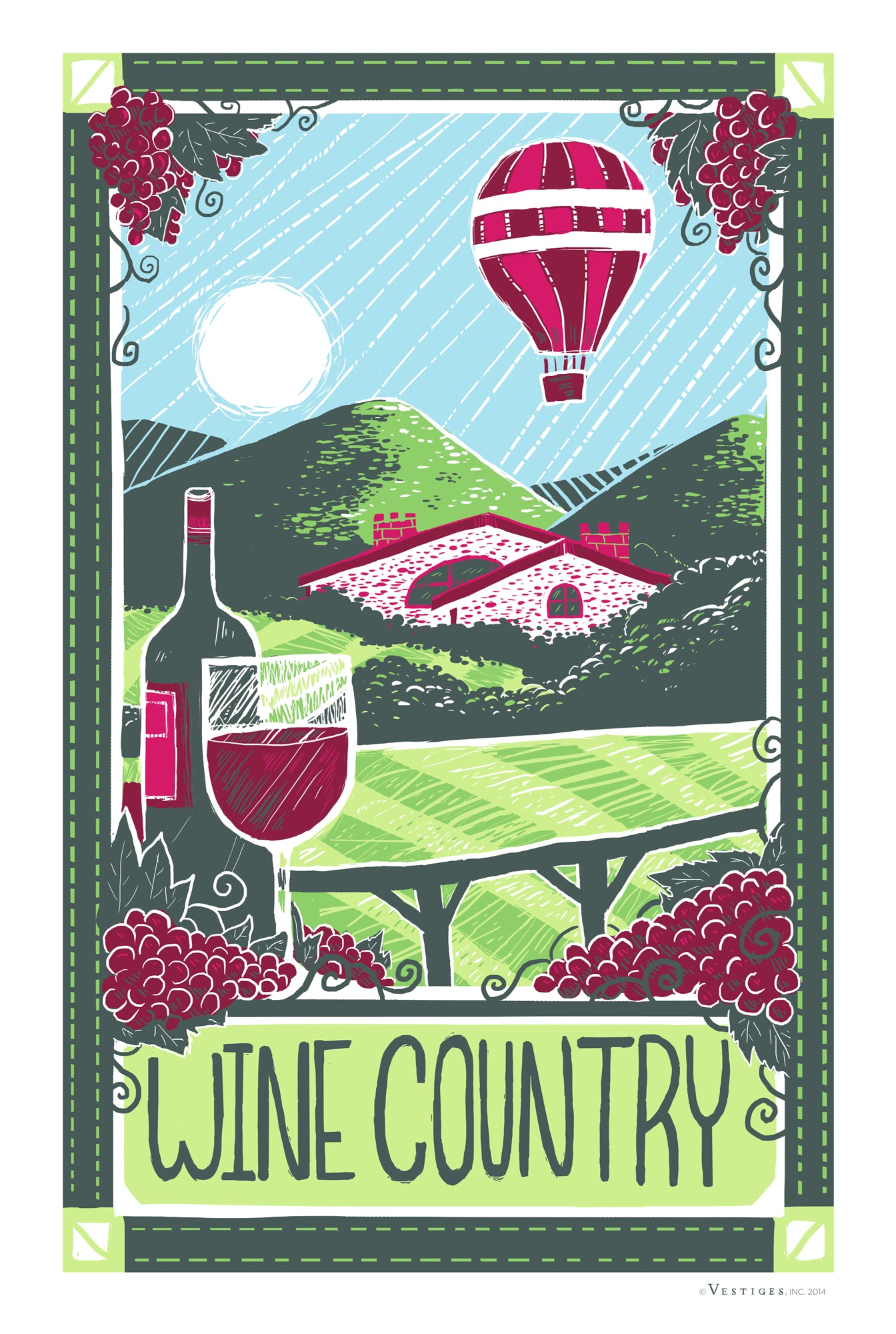 Wine Country created by artist Kelsey King
