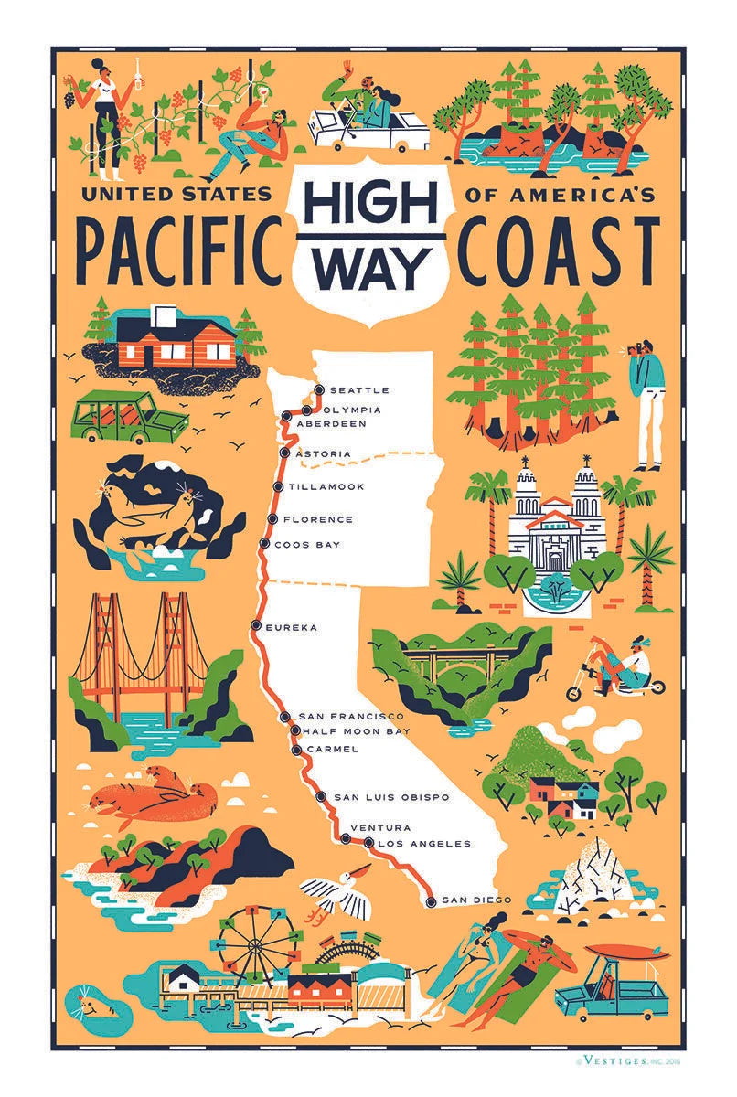 Pacific Coast Highway created by artist Bill Rebholz