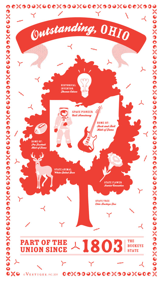 Ohio State created by artist Katie DeYoe