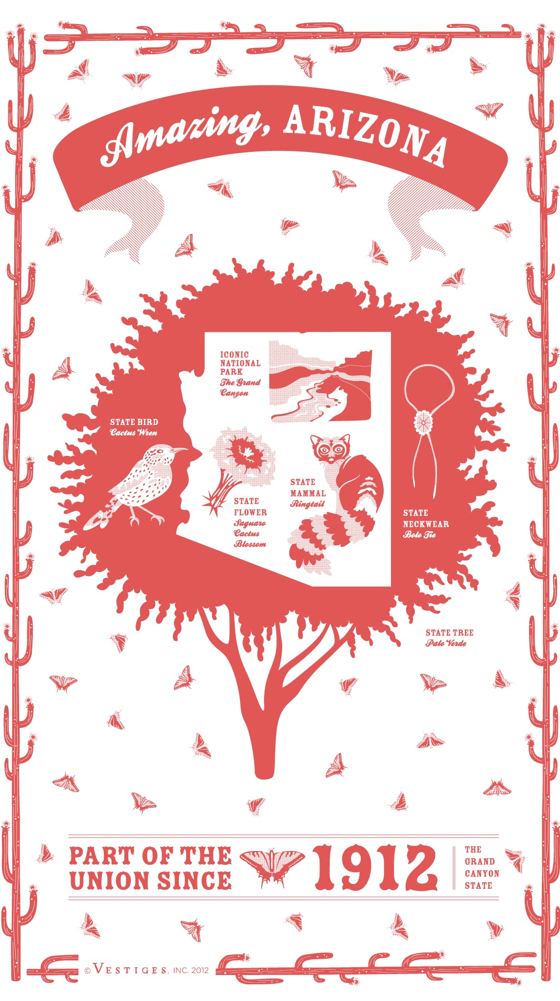 Arizona State created by artist Katie DeYoe