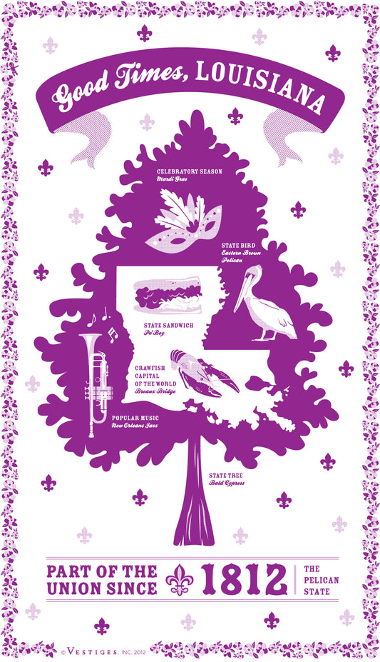 Louisiana State created by artist Katie DeYoe