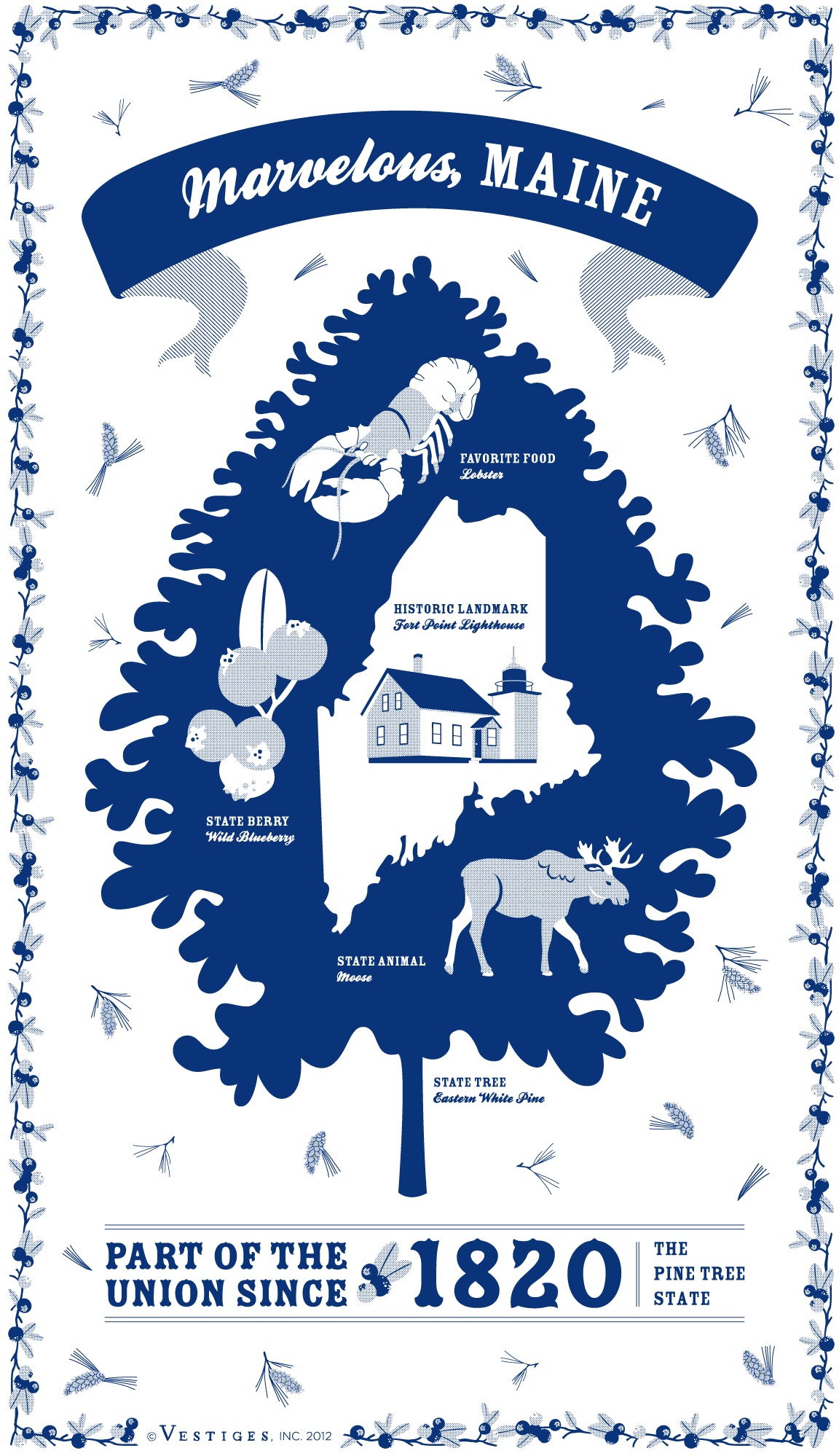 Maine State created by artist Katie DeYoe