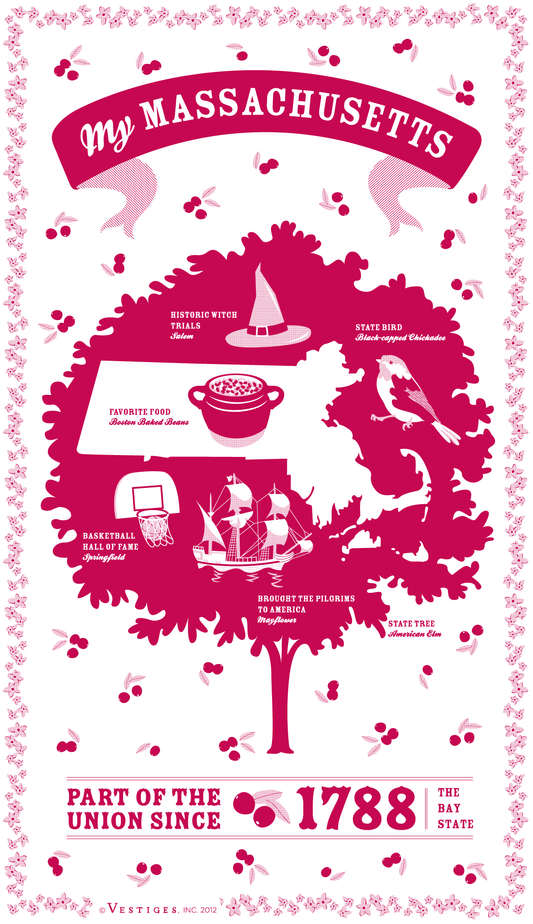 Massachusetts State created by artist Katie DeYoe