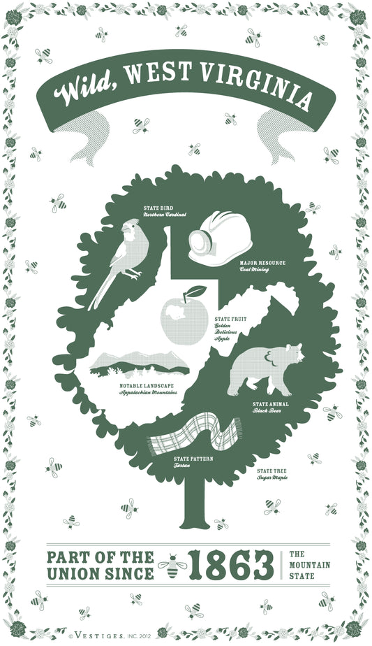 West Virginia State created by artist Katie DeYoe