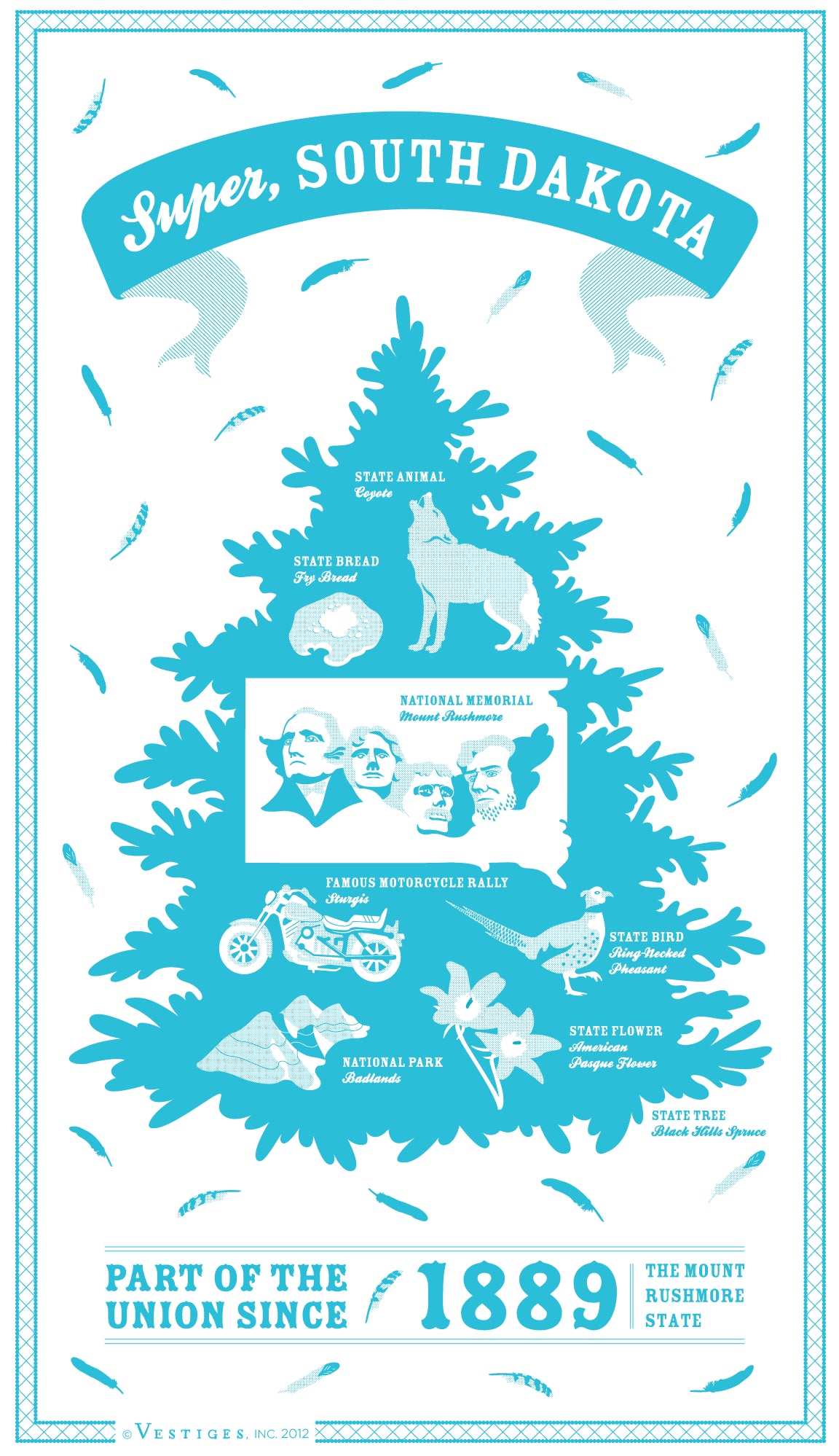 South Dakota State created by artist Katie DeYoe