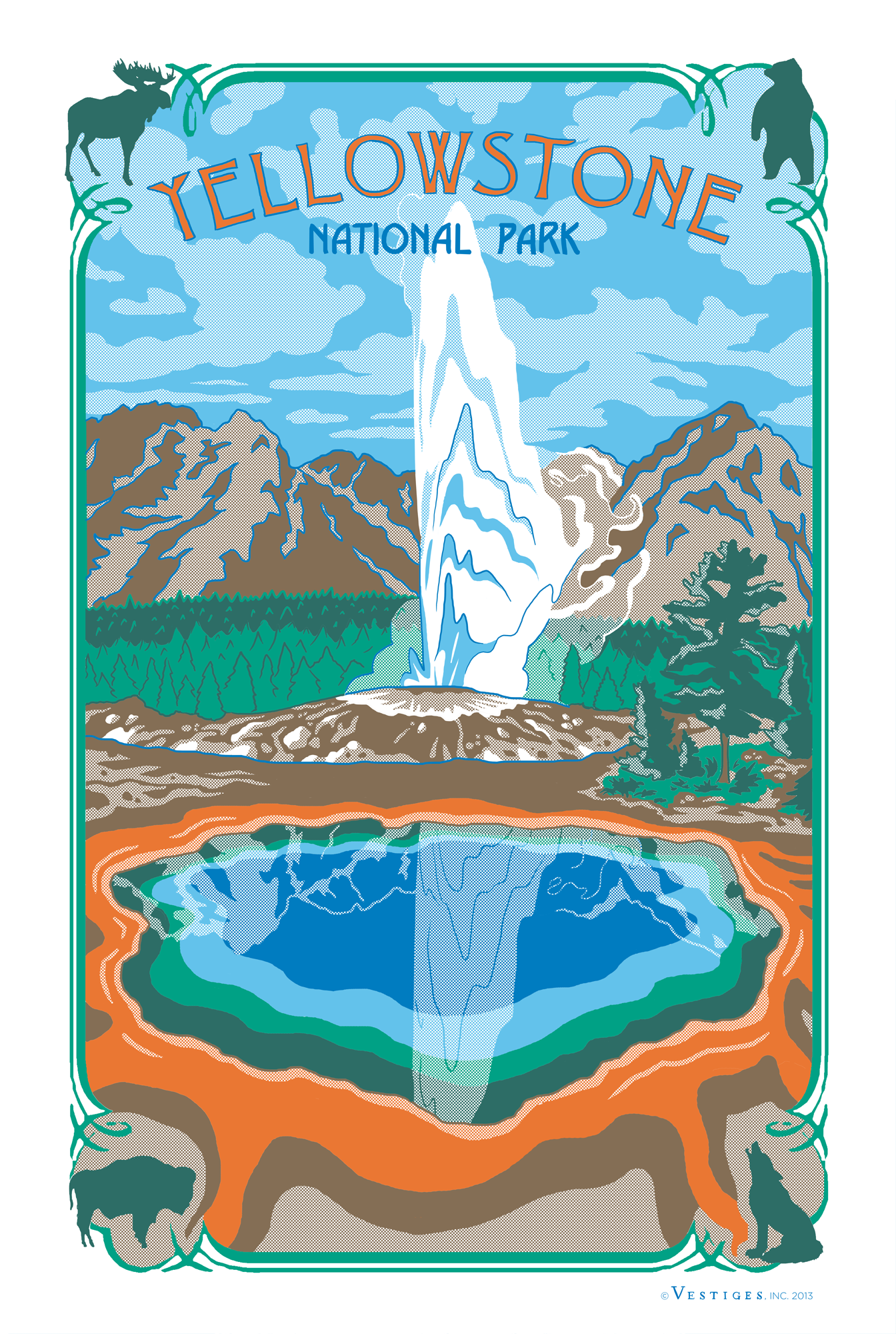 Yellowstone created by artist Ian Miller