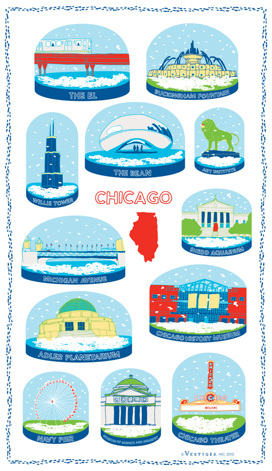 Chicago Snow Globe created by artist Alexandra Roche