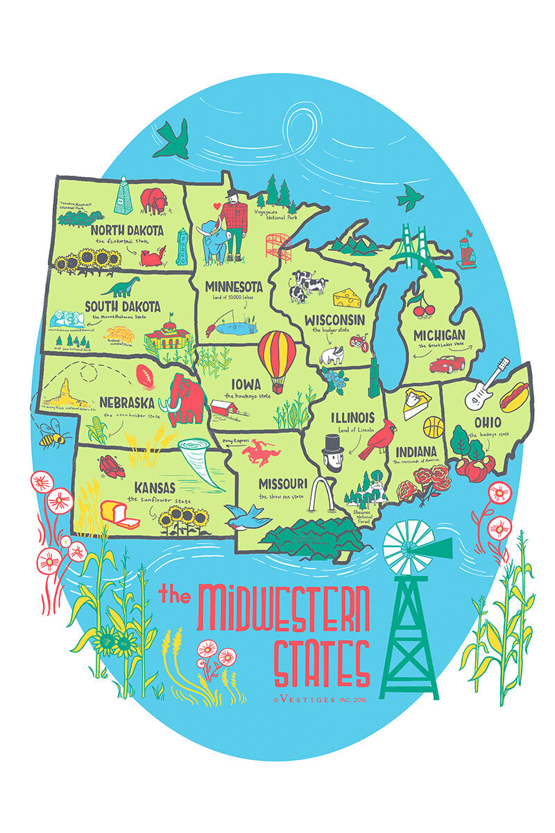 Midwest States created by artist Julie Van Grol