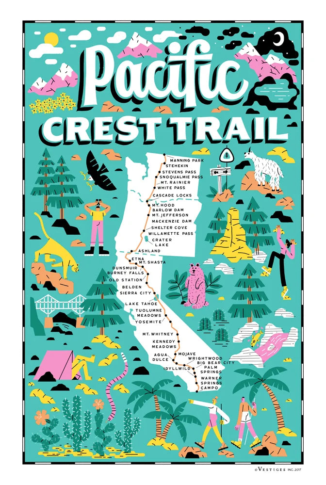Pacific Crest Trail created by artist Bill Rebholz