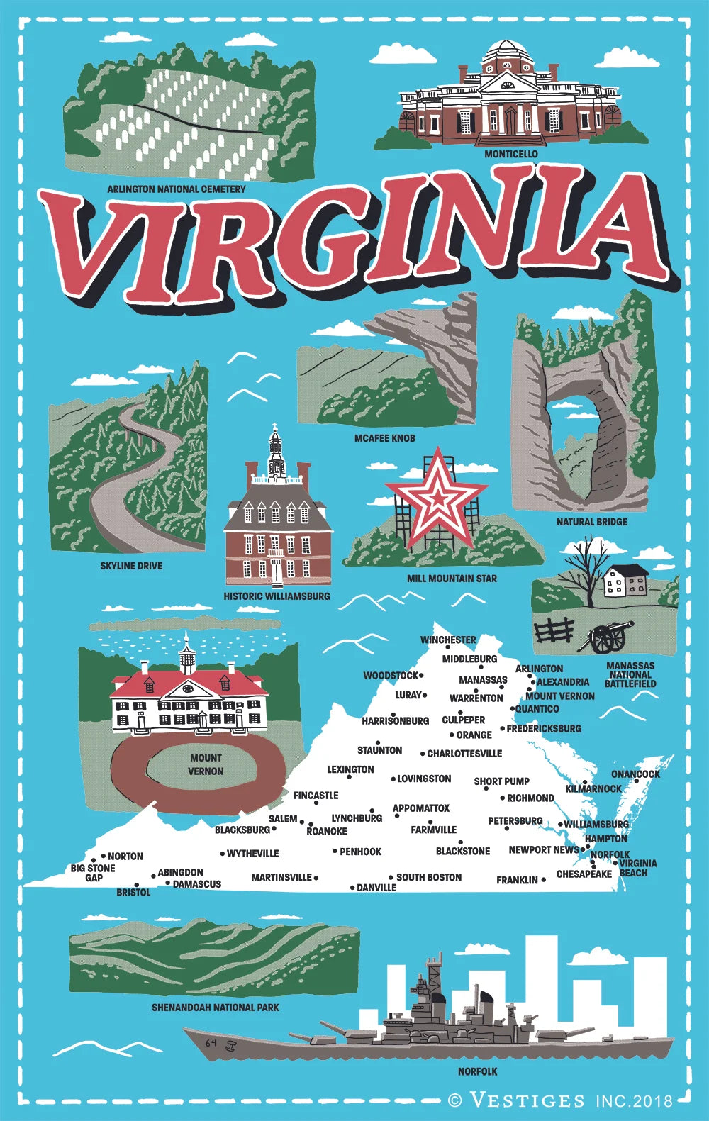 Virginia Icons created by artist Nehemiah Nesheim