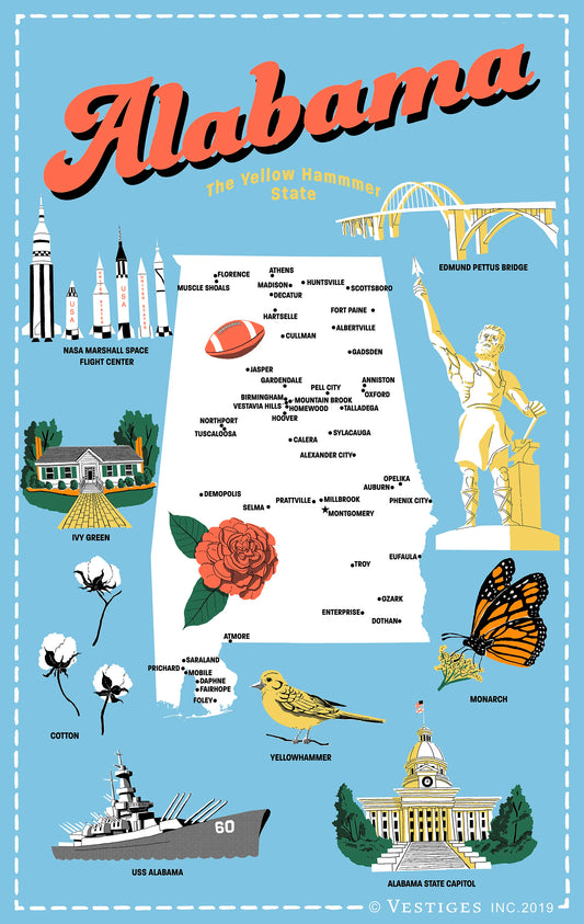 Alabama Icons created by artist Nehemiah Nesheim