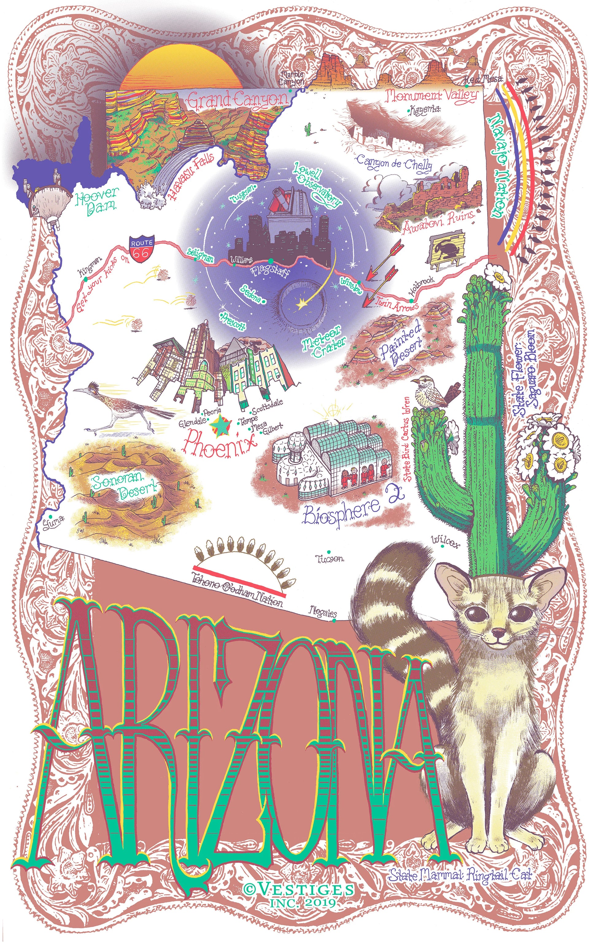 Arizona Icons created by artist Graham Overby