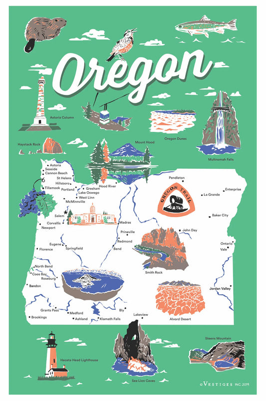 Oregon Icons created by artist Dana Koehler