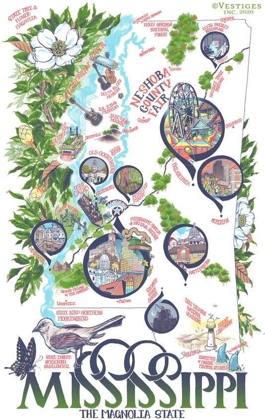 Mississippi Icons created by artist Graham Overby