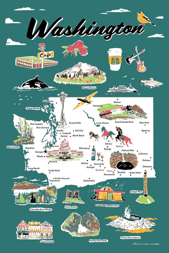 Washington Icons created by artist Dana Koehler