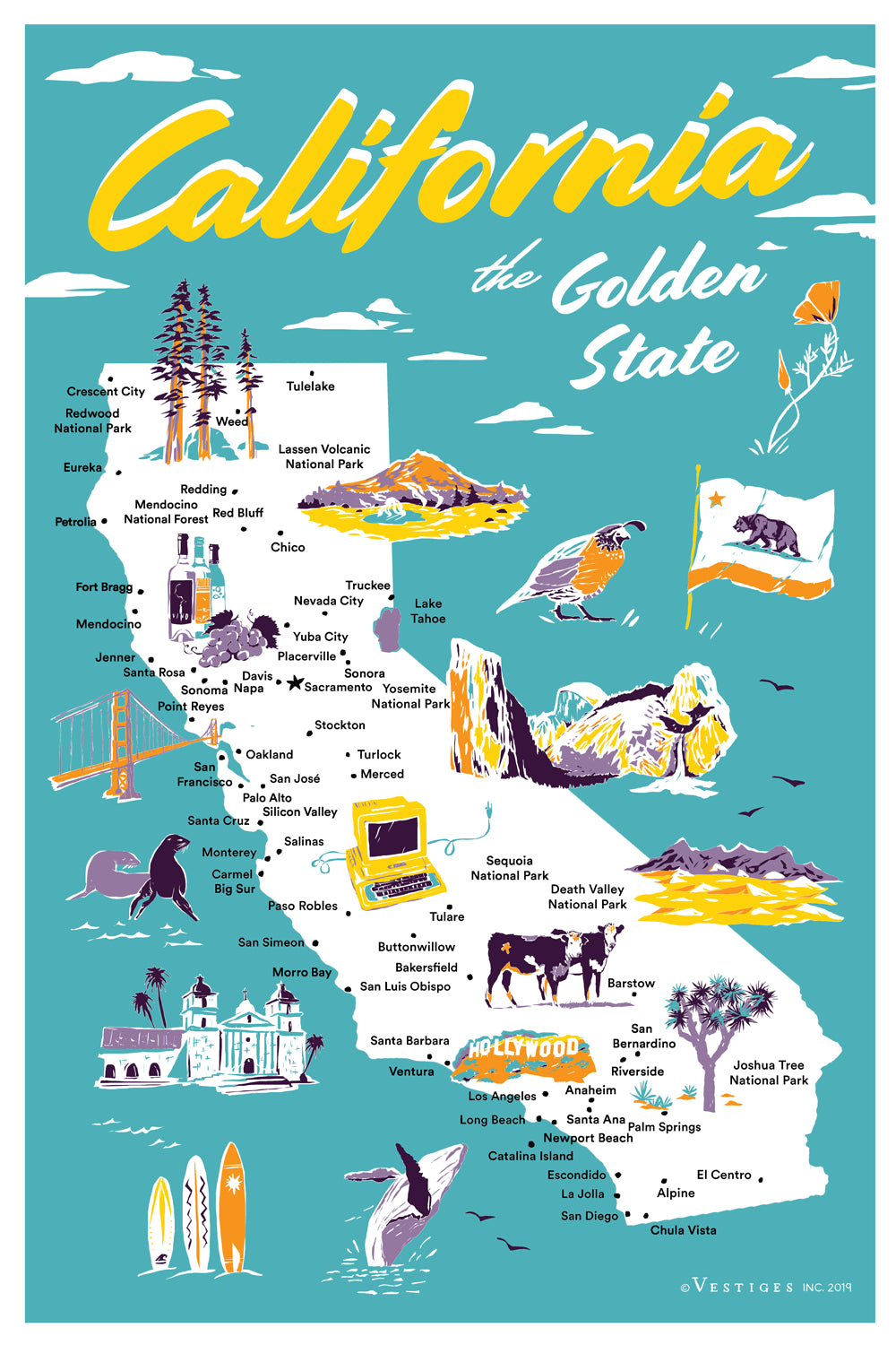 California Icons created by artist Dana Cheit