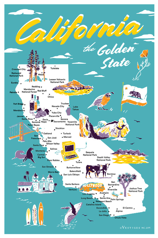 California Icons created by artist Dana Cheit