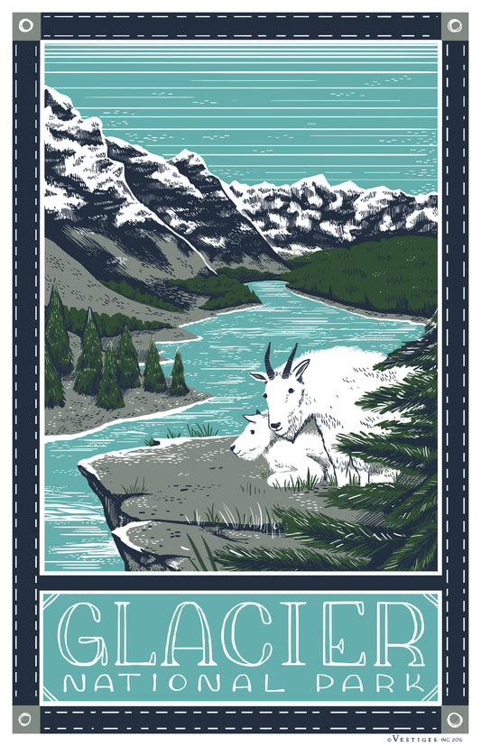 Glacier National Park created by artist Kelsey King
