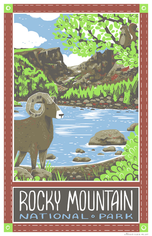 Rocky Mountain National Park created by artist Kelsey King