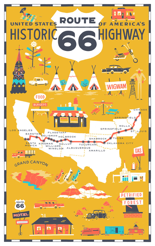 Route 66 created by artist Bill Rebholz
