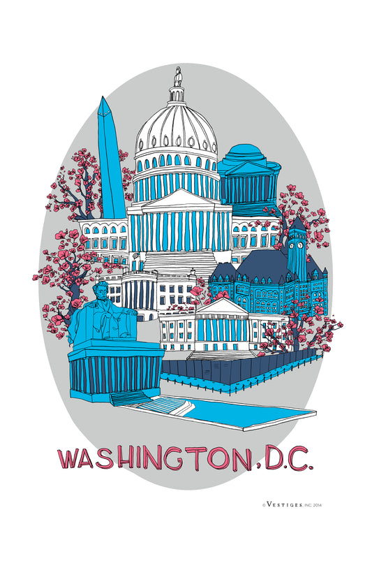 Washington City Collage created by artist Julie Van Grol