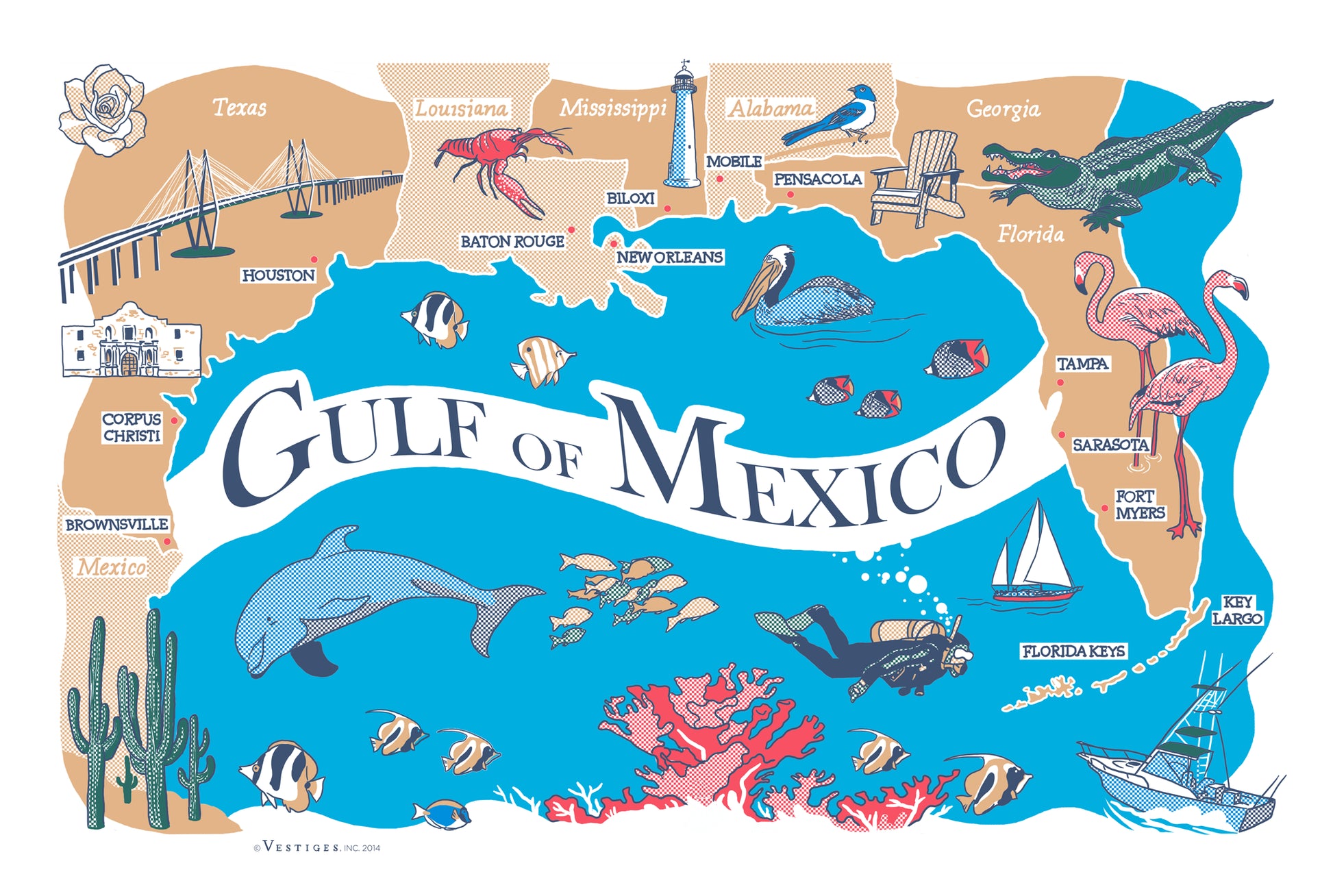 Gulf Of Mexico created by artist Ian Miller